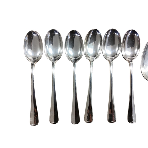 94 - A six person sterling silver flatware service together with sterling silver handled knives . William... 