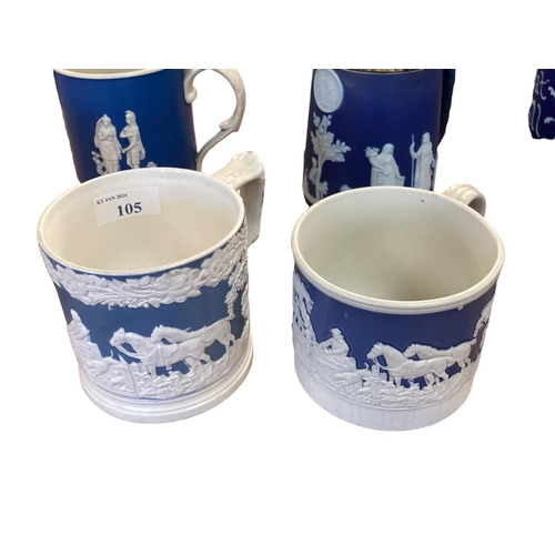 105 - A collection of Wedgwood items together with a collection of Victorian and later commemorative wares... 