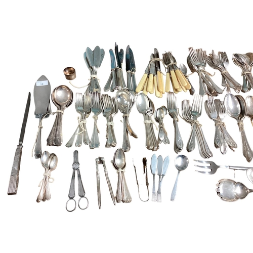 18 - Large collection of silver plated flatware and knives