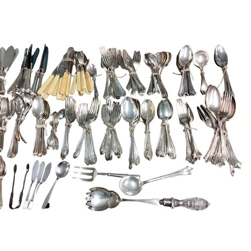 18 - Large collection of silver plated flatware and knives