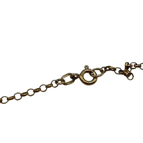 43 - Two 9ct gold chain link necklaces 5.9grams, 68cm and 42cm