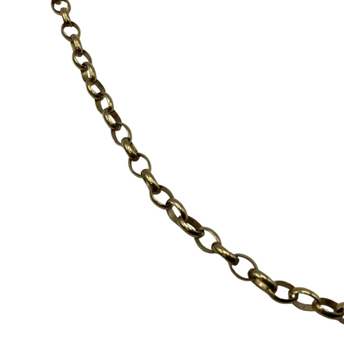 43 - Two 9ct gold chain link necklaces 5.9grams, 68cm and 42cm