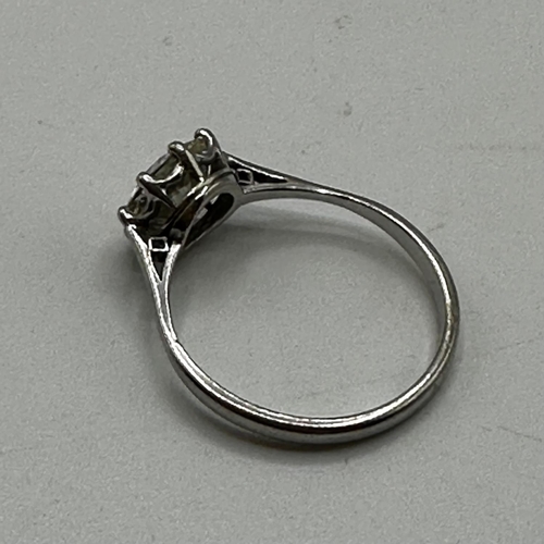 54 - A platinum and single stone diamond ring. Old brilliant cut diamond. 2.25ct in an 8 claw setting, D ... 