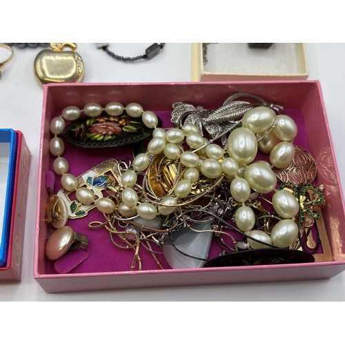 60 - A collection of costume and bead jewellery, white metal bangles etc.