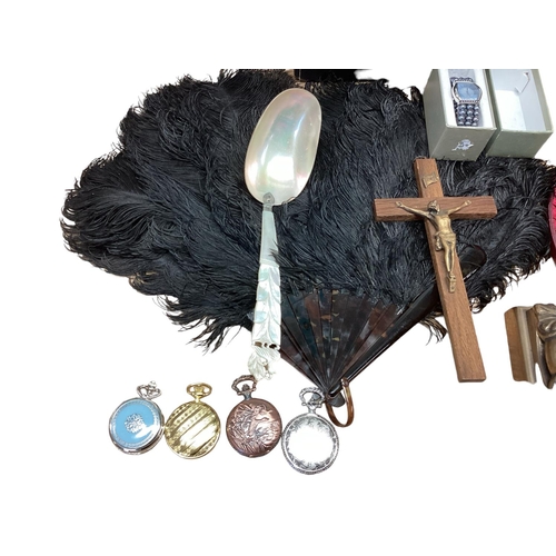 67 - A collection of miscellaneous items to include candle holders mother of pearl items etc.