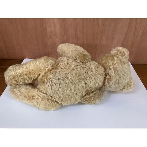 104 - Original Steiff bear with button, 65cm Blonde, 1950 in good condition, slight light markings to pads... 