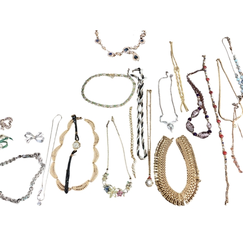 11 - Large collection of costume jewellery, contained within a good quality leather jewellery box