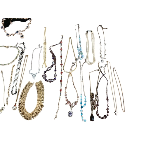 11 - Large collection of costume jewellery, contained within a good quality leather jewellery box