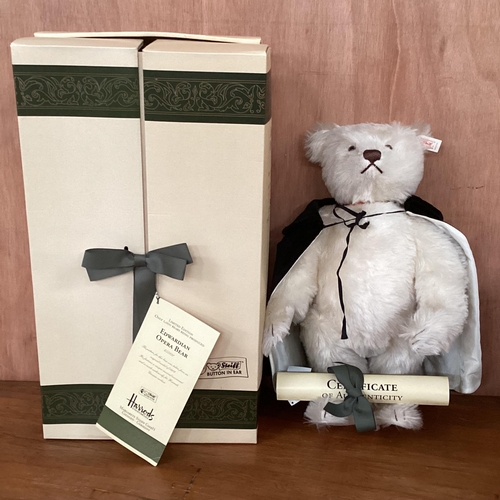 111 - Harrods musical bear called Edwardian Opera, with box and cert, 1995, condition, as new ; and two St... 