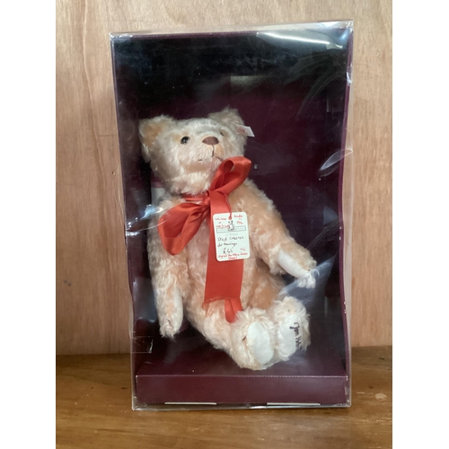 111 - Harrods musical bear called Edwardian Opera, with box and cert, 1995, condition, as new ; and two St... 