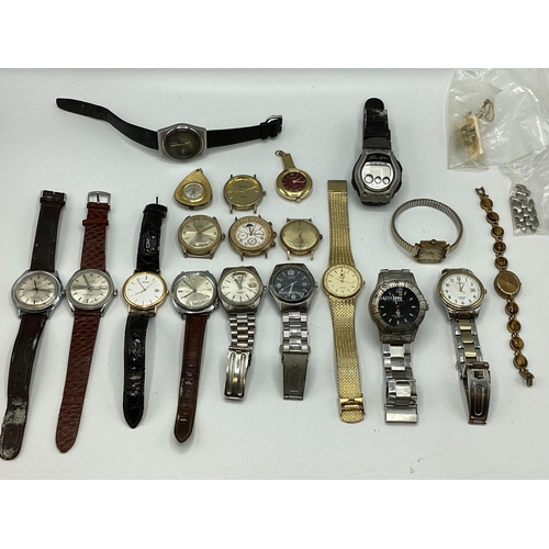 16 - A collection  of vintage wristwatches to include Timex Seiko Sason etc.