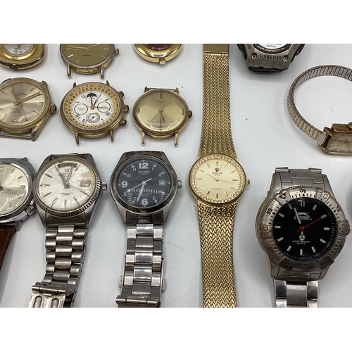 16 - A collection  of vintage wristwatches to include Timex Seiko Sason etc.