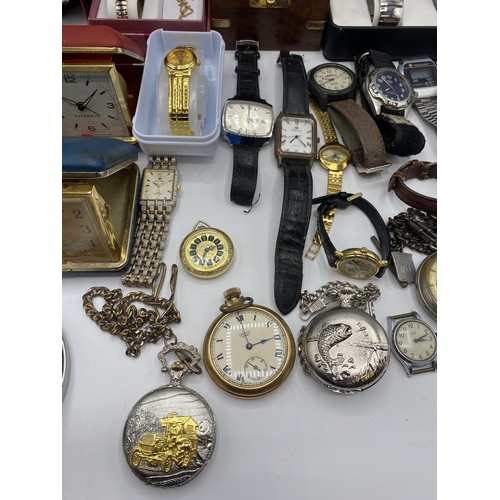 37 - A collection of High Street fashion and vintage watches to include Smiths.