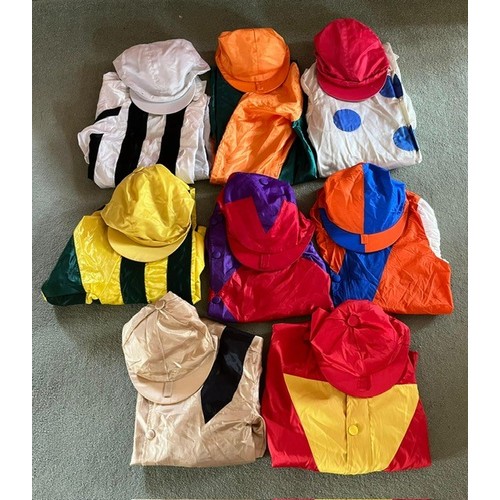 255 - A quantity of jockey silks, see images