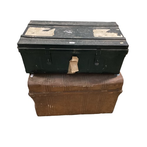 619 - Four various vintage trunks (two metal), two wooden