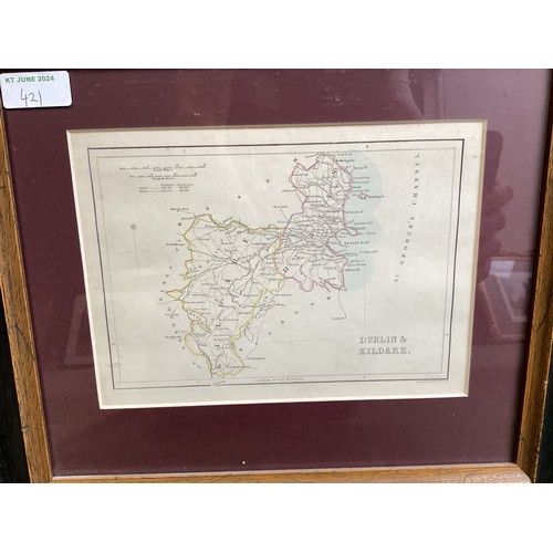 421 - Three framed and glazed maps, one of Assam, one of Burmese Empire (vendor inherited from the Higgins... 