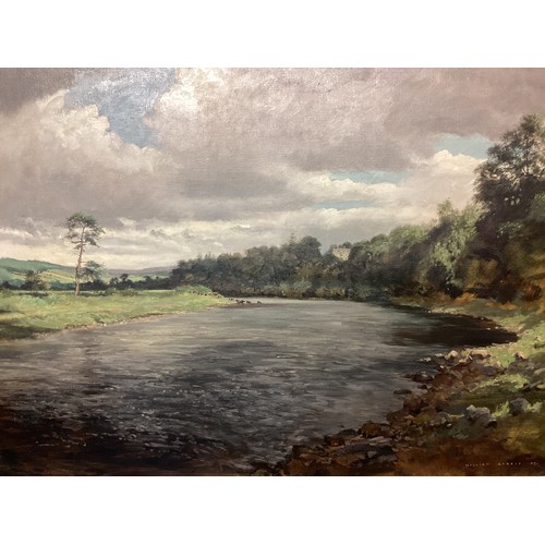 404 - William Garfit RBA (British b.1944-), oil on canvas, River Spey, signed and dated lower right 1981, ... 