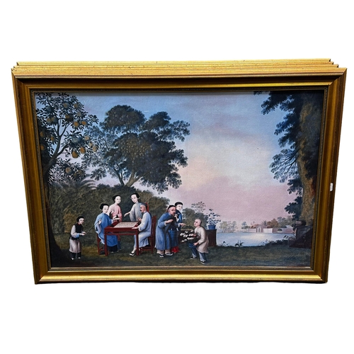 407 - A Set of six C20th gilt-framed giclée prints on canvas 