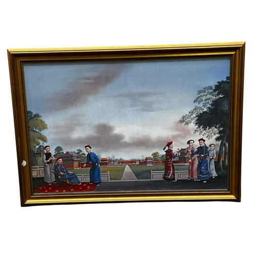 407 - A Set of six C20th gilt-framed giclée prints on canvas 