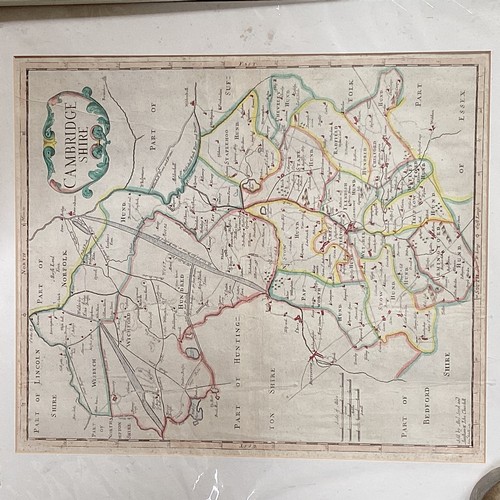 428 - A quantity of framed and glazed maps, of Wiltshire, Cambridgeshire and Turkey