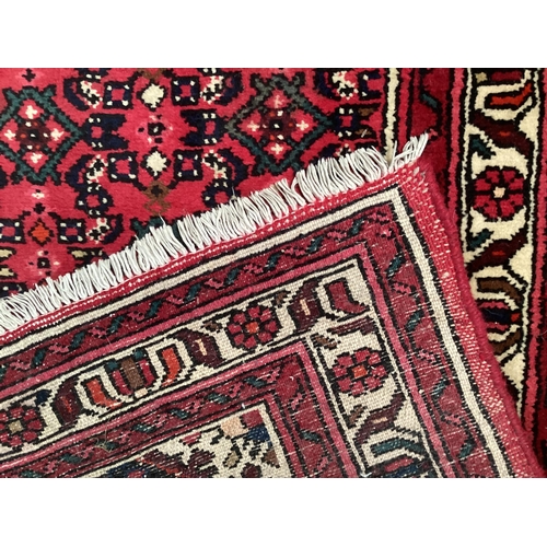 500 - Burgundy colour Persian runner with beige border line
84 cm x 306 cm