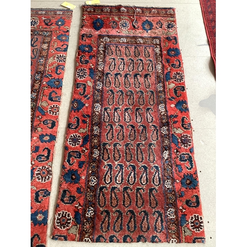 505 - Four small rugs 81 cm x 178 cm, 77 x 178 cm, 118 cm x 56 cm and 68 cm x 110 cm