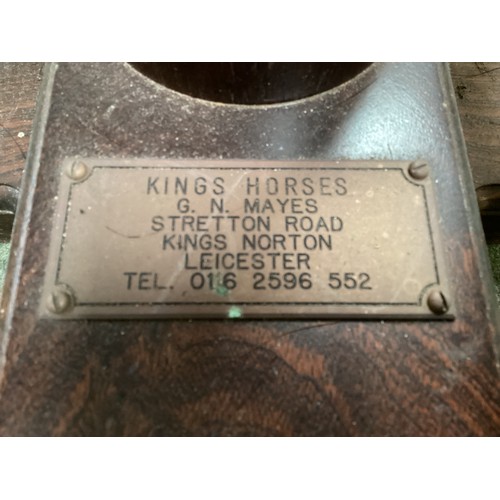 634 - Kings Horses G N Mayes rocking horse.  Some losses to mane and tail, other scratches and scuffs to w... 