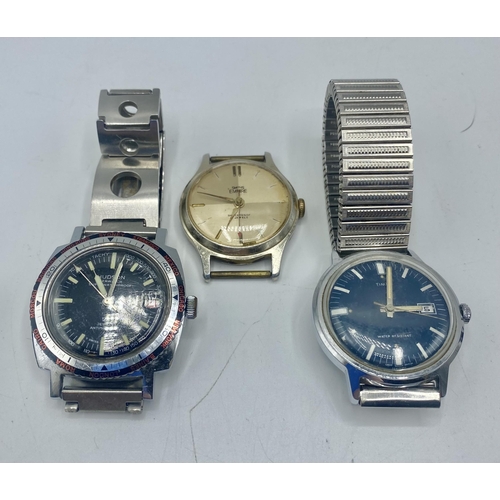 110 - Three vintage watches. Hudson, Smiths and Timex.