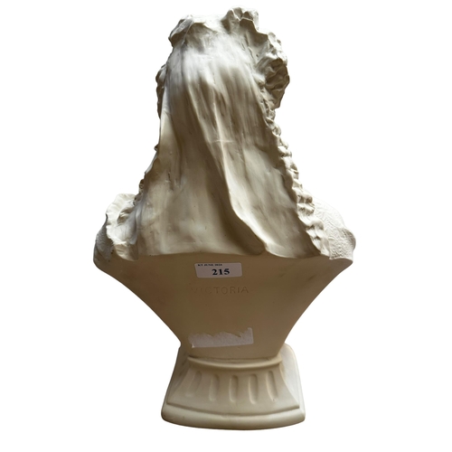 215 - A bust of Queen Victoria. Modelled by Owen Hale, 1887. With impressed marks. 35cm(h). (please note t... 