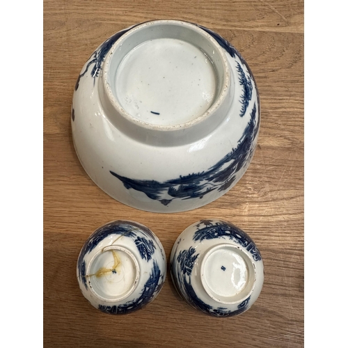 241 - A mixed lot of ceramics, to include Three Oriental blue and white late C19th and later bowls (some c... 