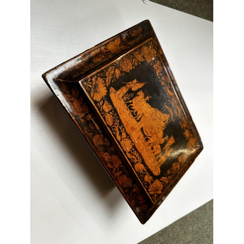 270 - A quantity of collectables to include an oak hanging candle box, a mahogany rectangular box with rec... 