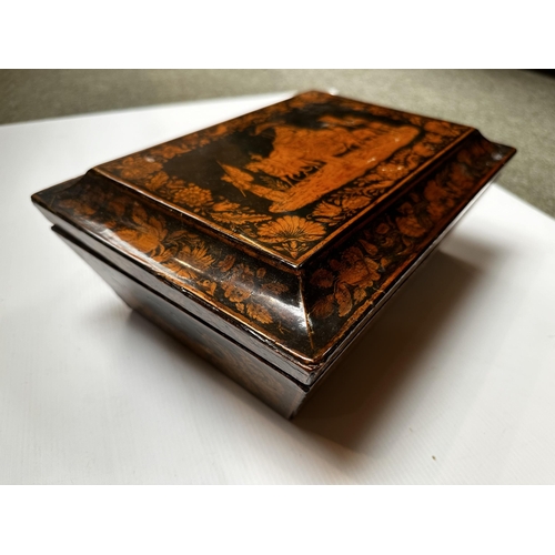 270 - A quantity of collectables to include an oak hanging candle box, a mahogany rectangular box with rec... 