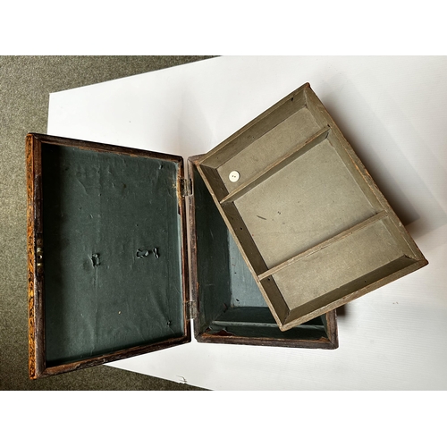 270 - A quantity of collectables to include an oak hanging candle box, a mahogany rectangular box with rec... 