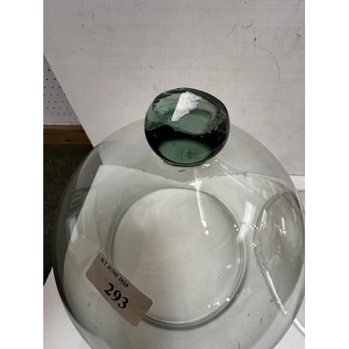 293 - Two glass French cloches. Provenance, Rupert Gentle collection 31cm x 33cm (h)