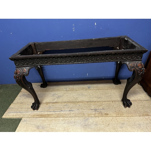 624 - Good C18th mahogany side table with later marble top. Property of Jacqueline O’Halloran, Isle of Man... 