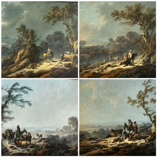 400 - JEAN PILLEMENT (1728 – 1808), French,  “The Four Seasons”, set of four,  oil on canvas, all signed a... 