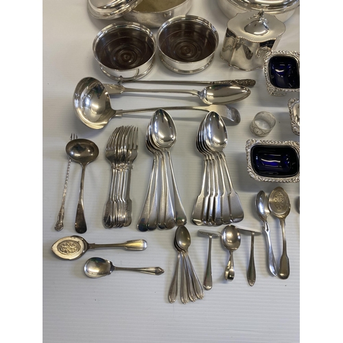 127 - A large collection of silver plated table ware etc.