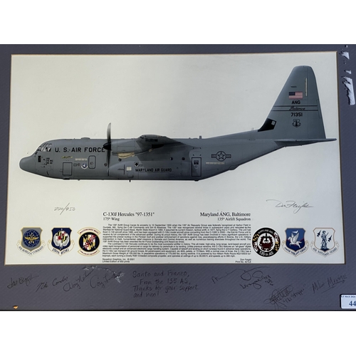 461 - A framed and glazed picture of a US Air Force  