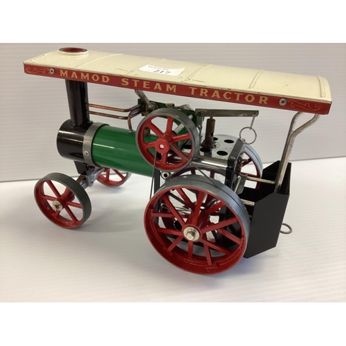 217 - A Mamod steam tractor. In original box with instructions.