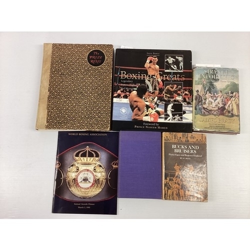 1001 - A quantity of books of Boxing Memorabilia to include:(see all extra photos): Bucks and Bruisers, Pie... 