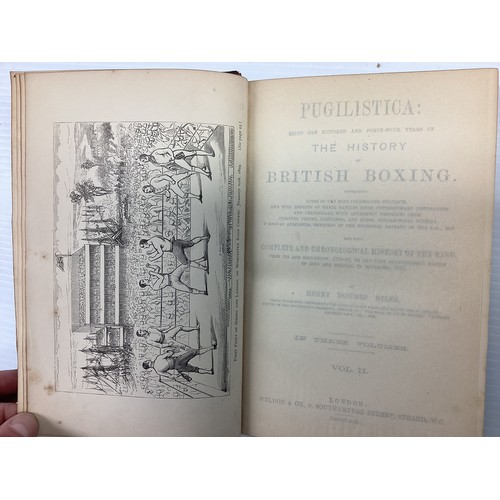 1002 - Pugilistica, The History of British Boxing by Henry Downes Miles, First edition 1880 in 3 volumes (P... 