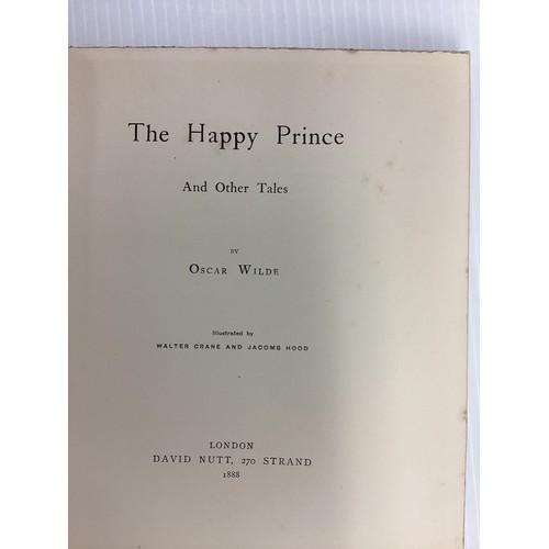 1010 - The Happy Prince and Other Tales, Oscar Wilde, Walter Crane and Jacomb Hood, David Nutt, 1888, First