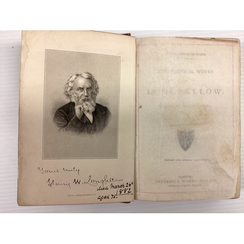 1023 - Poetical works of LongFellow, the Lansdowne Poets, 1877 Frederick Warne and Co, London