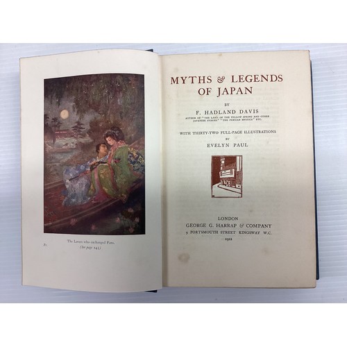 1027 - Myths and Legends of Japan , F Hadland Davis, Evelyn Paul, George G Harrap and Co, 1912, First.  and... 