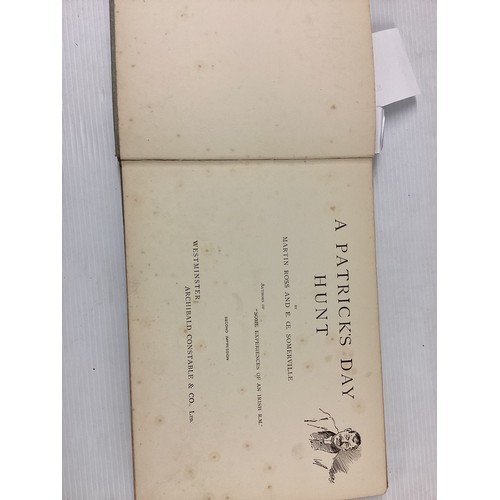 1055 - Slippers ABC of Fox hunting, 1903; by Somerville together with Sporting by Nimrod. A Patricks day hu... 