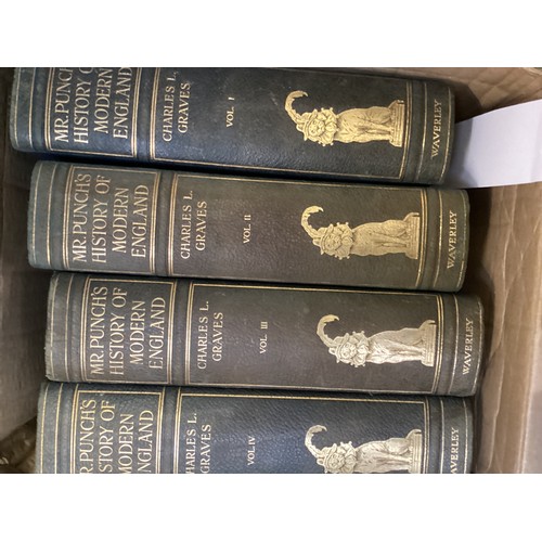 1070 - Quantity of Punch, Mr Punches history of Modern England, Charles L Graves, in 4 volumes, published b... 