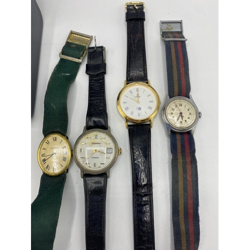 188 - A collection of vintage/high street fashion watches together with a collection of pocket watch keys.