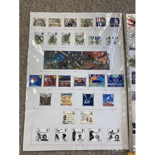 225 - A collection of UK stamps, 1960s-1990s to include commemorative and collatable examples.