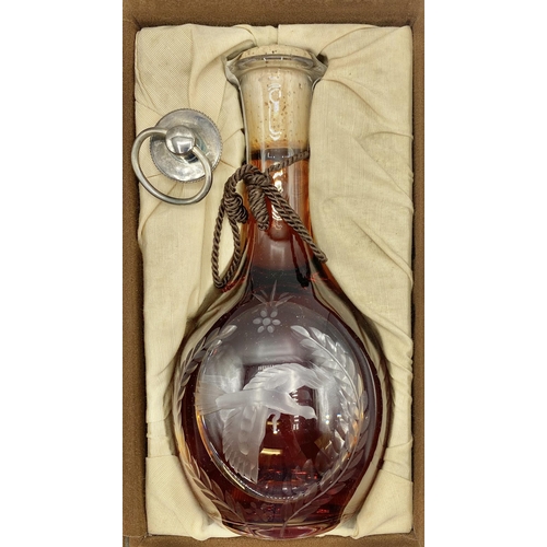 273 - Collectable Wedgwood Wild Turkey crystal decanter circa1980, (101% Proof). Cased and unopened with s... 