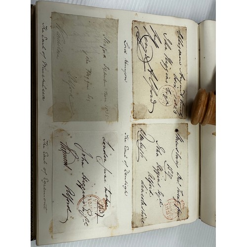 300 - A unique and extensive Autograph book, of 41 pages of signatures, and numerous loose letters, invita... 